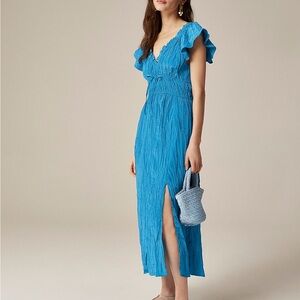 J. Crew Palermo dress in viscose-blend crinkle